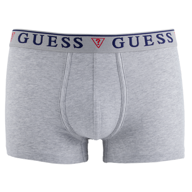 Lot de 3 Boxers homme Coton bio Gris/Noir/Bleu Uni - Guess