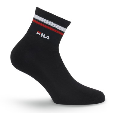 Lot de 6 Paires de Chaussettes homme Courtes Sportif Noir/Rouge/Blanc - Fila