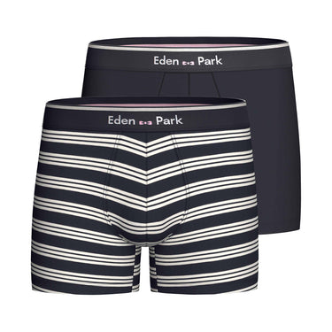 Lot de 2 Boxers homme Coton Bleu/Blanc - Eden Park