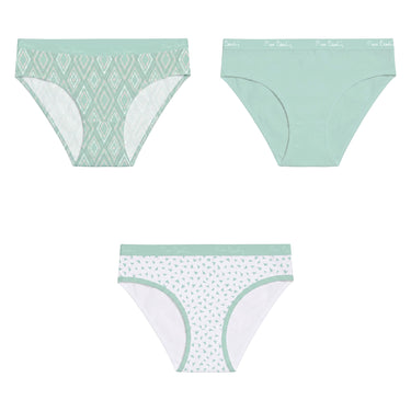 Lot de 3 Slips femme Coton Vert Uni - Pierrecardin