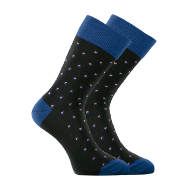 Lot de 6 Paires de Chaussettes homme Ville Casual, Mode Bleu/Bleu Marine/Rose/Rouge Imprimé - Serge Blanco