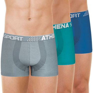 LOT DE 3 Boxer Sous-vêtements Homme FRESH Gris et Lagon
