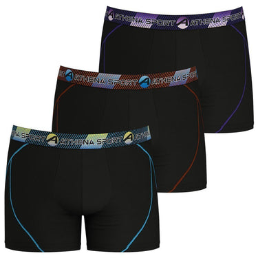 LOT DE 3 Boxer long Sous-vêtements Homme TRAINING DRY Noir