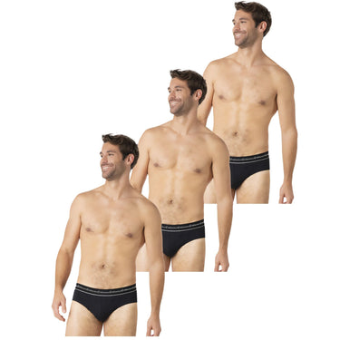 Lot de 3 Slips homme Coton Noir Uni - Eminence