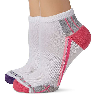 LOT DE 2 Socquettes Chaussettes Femme SNEAK XTEMP Blanc et Rose