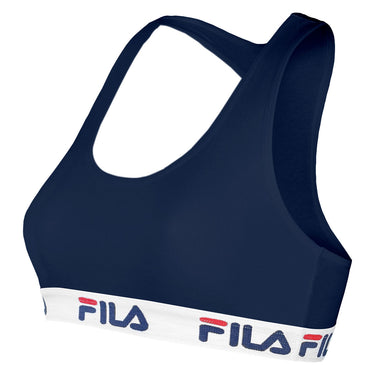 Lot de 3 Brassières Coton femme Confort, Respirant, Stretch Noir/Bleu/Blanc - Fila