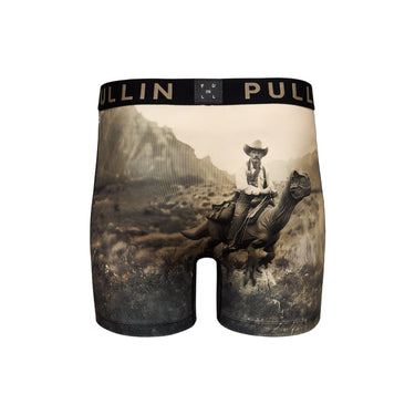 Boxer homme Polyester Beige/Noir/Gris Imprimé - Pull In
