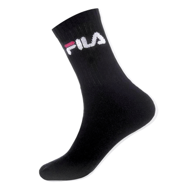 Lot de 6 Paires de Chaussettes homme Tennis Sportif Noir/Blanc Uni - Fila