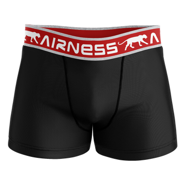 Lot de 5 Boxers homme Coton Noir/Rouge/Blanc/Bleu Uni - Airness