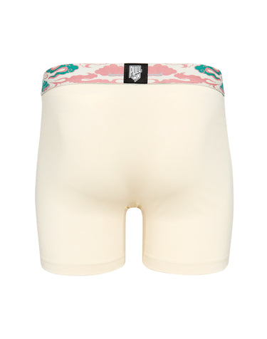 Boxer homme Coton Beige/Turquoise/Rose Uni - Pull In