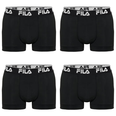 Lot de 4 Boxers homme Polyester Noir/Blanc - Fila