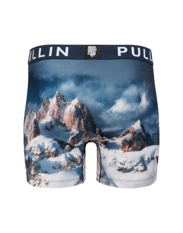 Boxer homme Polyester Bleu/Blanc Imprimé - Pull In