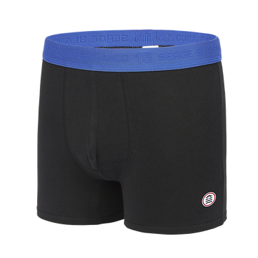 Lot de 4 Boxers homme Coton Noir/Rouge/Bleu/Gris/Blanc Uni - Serge Blanco