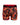 Boxer homme Polyester Rouge/Noir Imprimé - Pull In