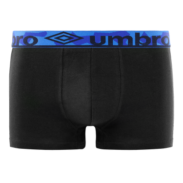 Lot de 6 Boxers homme Coton Noir/Bleu/Rouge/Gris Uni - Umbro
