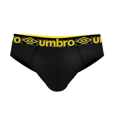 Lot de 3 Slips homme Coton Noir Uni - Umbro