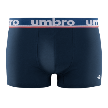 Lot de 4 Boxers homme Coton Bleu/Rouge/Noir/Blanc Uni - Umbro