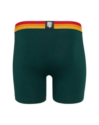 Boxer homme Coton Vert foncé/Orange/Rouge/Noir Uni - Pull In