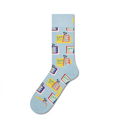 Paire de Chaussettes homme Ville Bleu ciel/Jaune/Rose Imprimé - Happy Socks