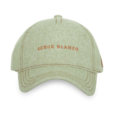 Casquette Uni Serge Blanco Verte Baseball Strapback / Boucle en Denim