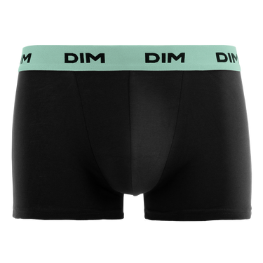 Lot de 3 Boxers homme Coton Uni  Noir/Vert/Bleu/Raisin Mix and Colors - Dim