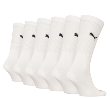 Lot de 6 Paires de Chaussettes Tennis homme Blanc - Puma