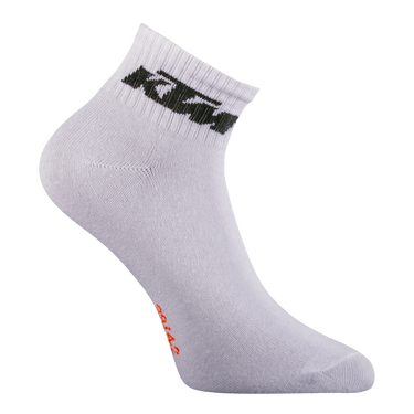 Lot de 6 Paires de Chaussettes homme Courtes Sportif Noir/Blanc Uni - Ktm