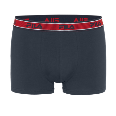 Lot de 3 Boxers homme Coton Bleu Marine/Rouge Uni - Fila