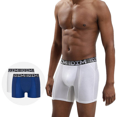 LOT DE 2 Boxer long Sous-vêtements Homme 3D FLEX AIR Bleu et Blanc
