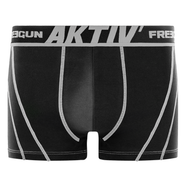 Lot de 4 Boxers homme Coton Noir/Rouge/Blanc Uni - Freegun