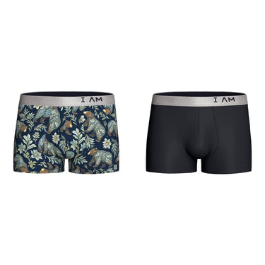 Lot de 2 Boxers homme Lyocell Gris/Bleu/Beige/Marron/Noir - I Am