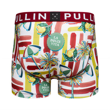 Boxer homme Polyester Blanc/Rouge/Vert/Jaune/Bleu Imprimé - Pull In