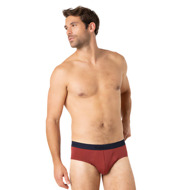 Lot de 2 Slips homme Coton Rouge Uni - Eminence