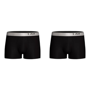 Lot de 2 Boxers homme Lyocell Noir/Blanc - I Am