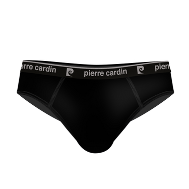 Lot de 4 Slips homme Coton Noir Imprimé - Pierre Cardin