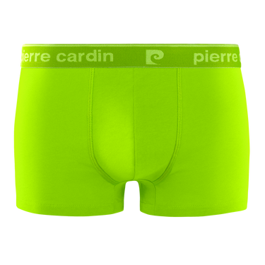 Lot de 5 Boxers homme Coton Turquoise/Vert/Violet/Orange/Rouge Uni - Pierre Cardin