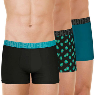LOT DE 3 Boxer Sous-vêtements Homme EASYFUN Noir et Aqua