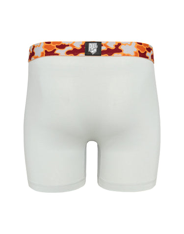 Boxer homme Coton Gris clair/Orange/Rouge Uni - Pull In