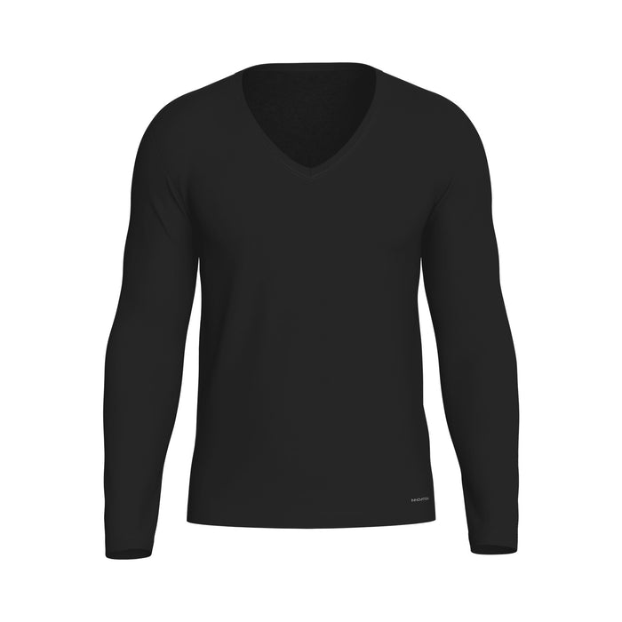 Tee Shirt Noir homme coupe Régular Col V Uni - Impetus