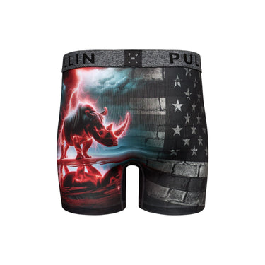 Boxer homme Polyester Gris/Noir/Rouge/Blanc/Bleu Imprimé - Pull In