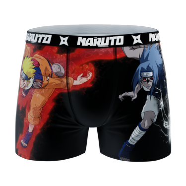 Lot de 6 Boxers homme Polyester Noir Imprimé - Naruto