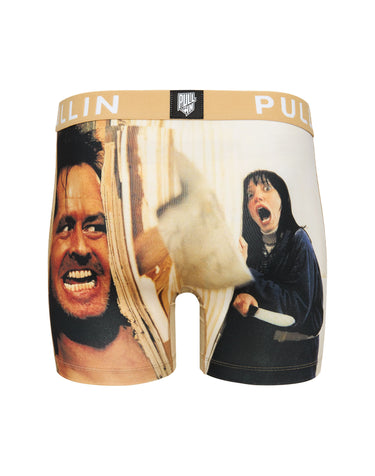 Boxer homme Polyester Beige/Noir/Blanc Imprimé - Pull In