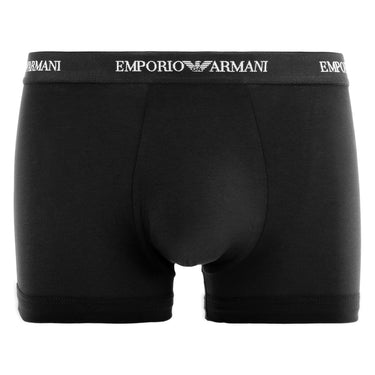 Lot de 3 Boxers homme Coton Blanc/Noir/Bleu foncé Uni - Emporio Armani