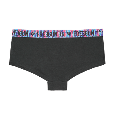 Boxer Femme PLUME Noir et Violet