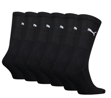 Lot de 6 Paires de Chaussettes Tennis homme Noir - Puma
