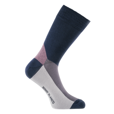 Lot de 6 Paires de Chaussettes homme Ville Fantaisie, Mode Marron/Blanc/Noir/Bleu Marine Imprimé - Serge Blanco