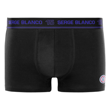 Lot de 4 Boxers homme Coton Noir/Bleu/Rouge/Orange/Jaune Uni - Serge Blanco