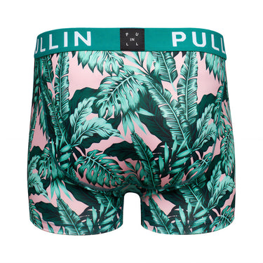 Boxer homme Polyester Vert/Rose/Blanc Imprimé - Pull In